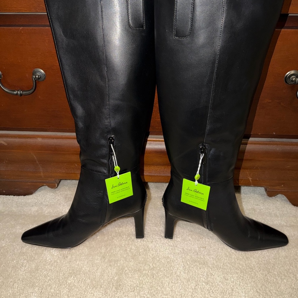 Sam Edelman Women's Sylvia Boots 8.5 Black Leather